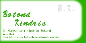 botond kindris business card